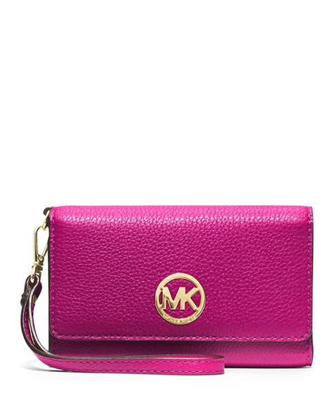 michael kors wristlet wallet purple|Michael Kors outlet wallet.